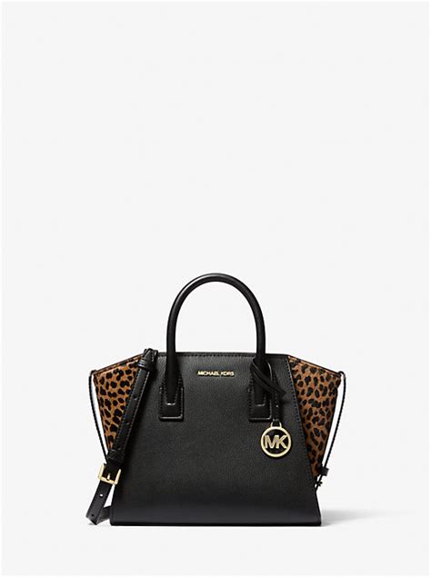 michael kors cheetah crossbody|Avril Small Leather and Cheetah Print Calf Hair .